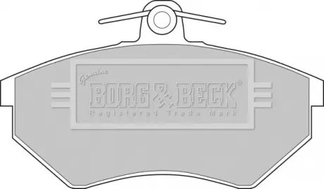 Комплект тормозных колодок, дисковый тормоз BORG & BECK BBP1076