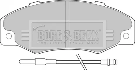 Комплект тормозных колодок, дисковый тормоз BORG & BECK BBP1078