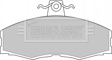 Комплект тормозных колодок, дисковый тормоз BORG & BECK BBP1080