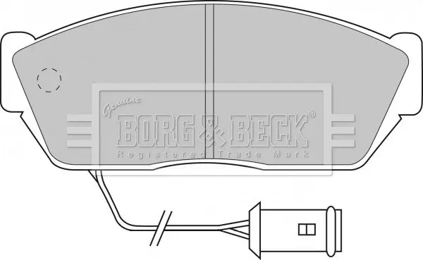Комплект тормозных колодок, дисковый тормоз BORG & BECK BBP1102 (фото 1)