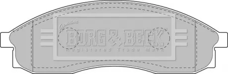 Комплект тормозных колодок, дисковый тормоз BORG & BECK BBP1151