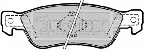 Комплект тормозных колодок, дисковый тормоз BORG & BECK BBP1163
