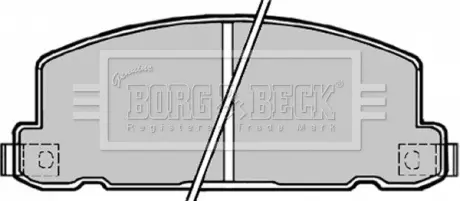 Комплект тормозных колодок, дисковый тормоз BORG & BECK BBP1171