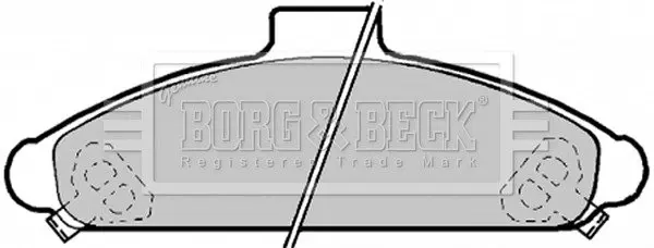 Комплект тормозных колодок, дисковый тормоз BORG & BECK BBP1172 (фото 1)