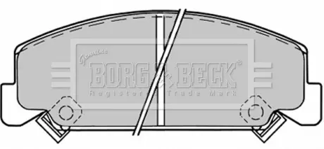 Комплект тормозных колодок, дисковый тормоз BORG & BECK BBP1176