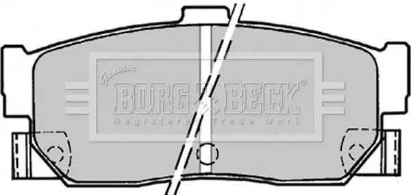 Комплект тормозных колодок, дисковый тормоз BORG & BECK BBP1177 (фото 1)