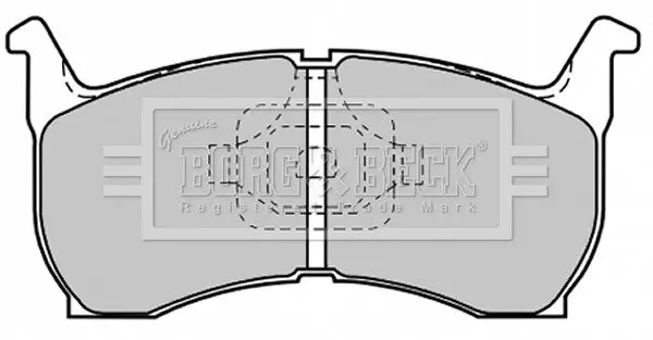 Комплект тормозных колодок, дисковый тормоз BORG & BECK BBP1185 (фото 1)