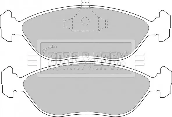 Комплект тормозных колодок, дисковый тормоз BORG & BECK BBP1188 (фото 1)