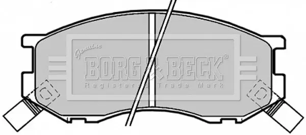 Комплект тормозных колодок, дисковый тормоз BORG & BECK BBP1190 (фото 1)