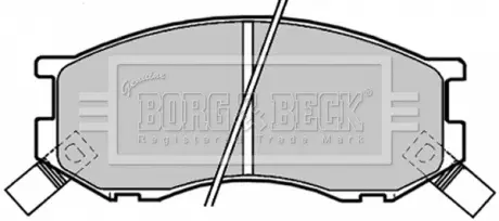 Комплект тормозных колодок, дисковый тормоз BORG & BECK BBP1190