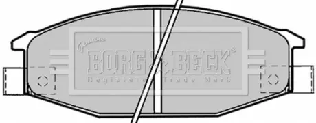Комплект тормозных колодок, дисковый тормоз BORG & BECK BBP1192