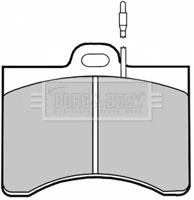 Комплект тормозных колодок, дисковый тормоз BORG & BECK BBP1201 (фото 1)