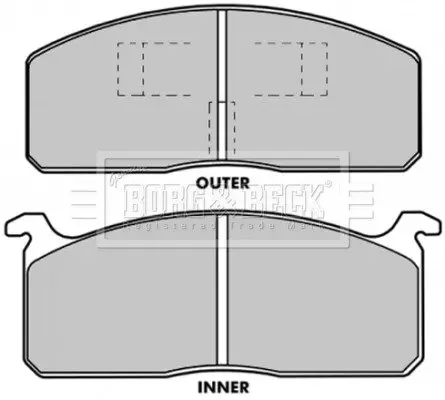 Комплект тормозных колодок, дисковый тормоз BORG & BECK BBP1204 (фото 1)