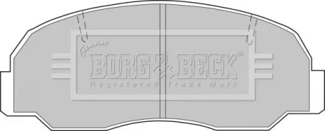Комплект тормозных колодок, дисковый тормоз BORG & BECK BBP1206