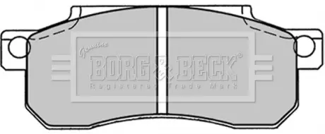 Комплект тормозных колодок, дисковый тормоз BORG & BECK BBP1207