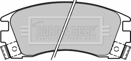 Комплект тормозных колодок, дисковый тормоз BORG & BECK BBP1209