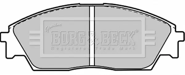 Комплект тормозных колодок, дисковый тормоз BORG & BECK BBP1212 (фото 1)