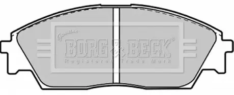 Комплект тормозных колодок, дисковый тормоз BORG & BECK BBP1212