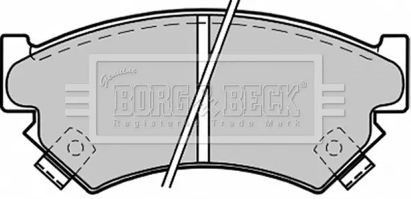 Комплект тормозных колодок, дисковый тормоз BORG & BECK BBP1215 (фото 1)