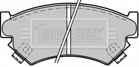 Комплект тормозных колодок, дисковый тормоз BORG & BECK BBP1215