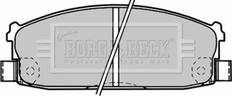 Комплект тормозных колодок, дисковый тормоз BORG & BECK BBP1216