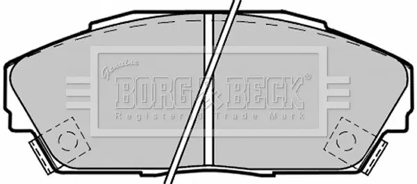 Комплект тормозных колодок, дисковый тормоз BORG & BECK BBP1217 (фото 1)