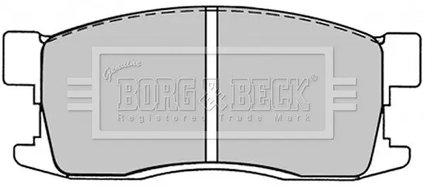 Комплект тормозных колодок, дисковый тормоз BORG & BECK BBP1225 (фото 1)