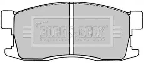 Комплект тормозных колодок, дисковый тормоз BORG & BECK BBP1225