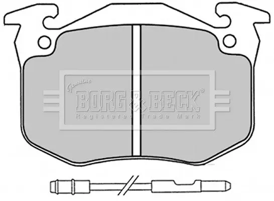 Комплект тормозных колодок, дисковый тормоз BORG & BECK BBP1230 (фото 1)
