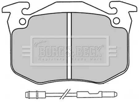 Комплект тормозных колодок, дисковый тормоз BORG & BECK BBP1230