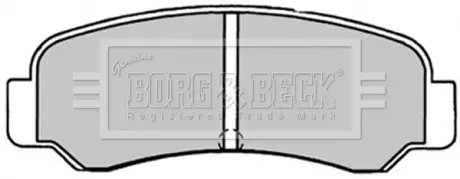 Комплект тормозных колодок, дисковый тормоз BORG & BECK BBP1231