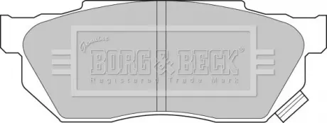 Комплект тормозных колодок, дисковый тормоз BORG & BECK BBP1236