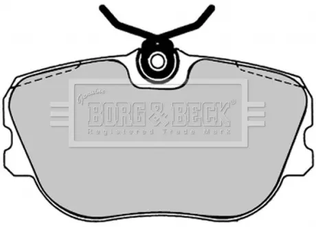 Комплект тормозных колодок, дисковый тормоз BORG & BECK BBP1238