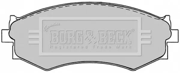 Комплект тормозных колодок, дисковый тормоз BORG & BECK BBP1240 (фото 1)