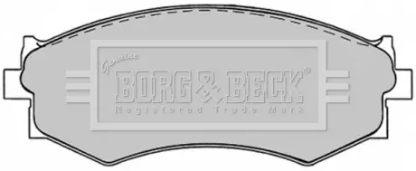 Комплект тормозных колодок, дисковый тормоз BORG & BECK BBP1240