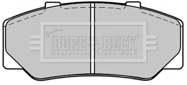 Комплект тормозных колодок, дисковый тормоз BORG & BECK BBP1246 (фото 1)