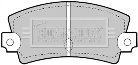 Комплект тормозных колодок, дисковый тормоз BORG & BECK BBP1247