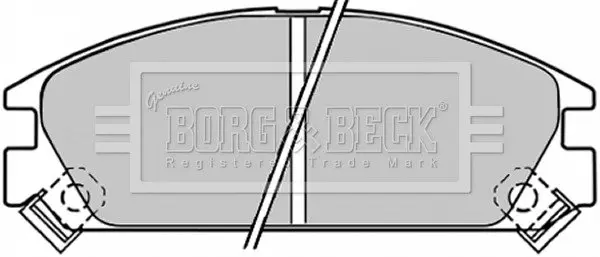 Комплект тормозных колодок, дисковый тормоз BORG & BECK BBP1249 (фото 1)