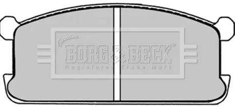 Комплект тормозных колодок, дисковый тормоз BORG & BECK BBP1251