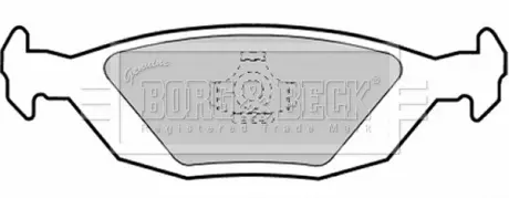 Комплект тормозных колодок, дисковый тормоз BORG & BECK BBP1252