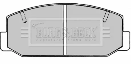 Комплект тормозных колодок, дисковый тормоз BORG & BECK BBP1276