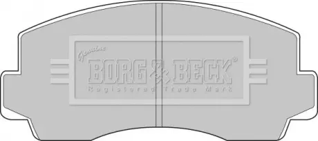 Комплект тормозных колодок, дисковый тормоз BORG & BECK BBP1283