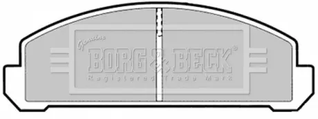 Комплект тормозных колодок, дисковый тормоз BORG & BECK BBP1289
