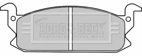 Комплект тормозных колодок, дисковый тормоз BORG & BECK BBP1293