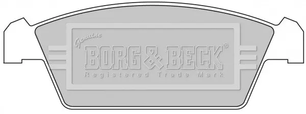 Комплект тормозных колодок, дисковый тормоз BORG & BECK BBP1299 (фото 1)