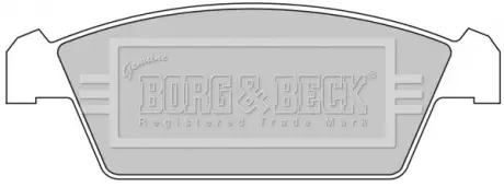 Комплект тормозных колодок, дисковый тормоз BORG & BECK BBP1299