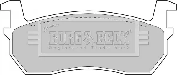 Комплект тормозных колодок, дисковый тормоз BORG & BECK BBP1309 (фото 1)