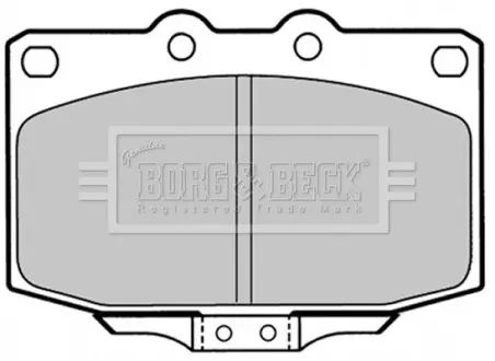 Комплект тормозных колодок, дисковый тормоз BORG & BECK BBP1323