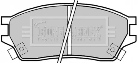 Комплект тормозных колодок, дисковый тормоз BORG & BECK BBP1325