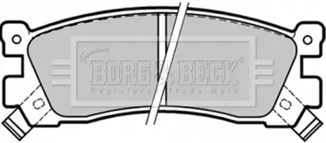 Комплект тормозных колодок, дисковый тормоз BORG & BECK BBP1328